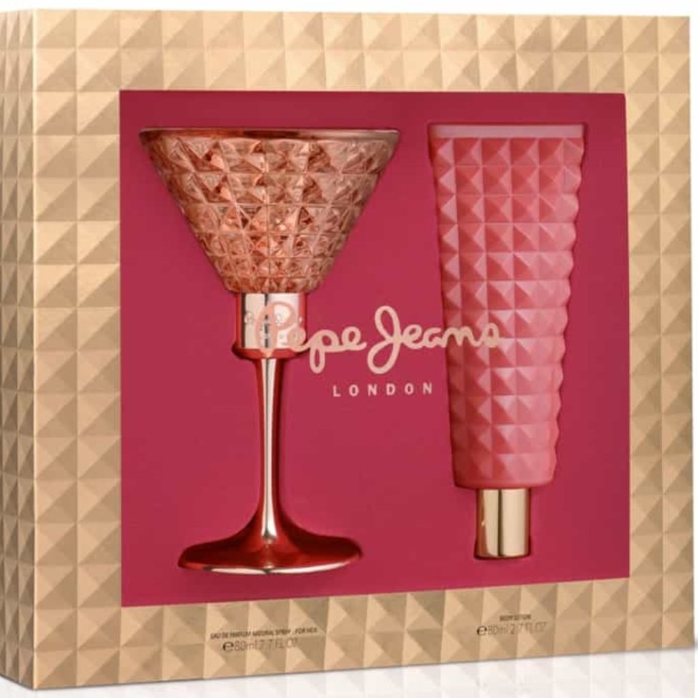 PEPE JEANS FOR HER eau De Parfum Spray 2.7oz/Body Lotion 2.7oz